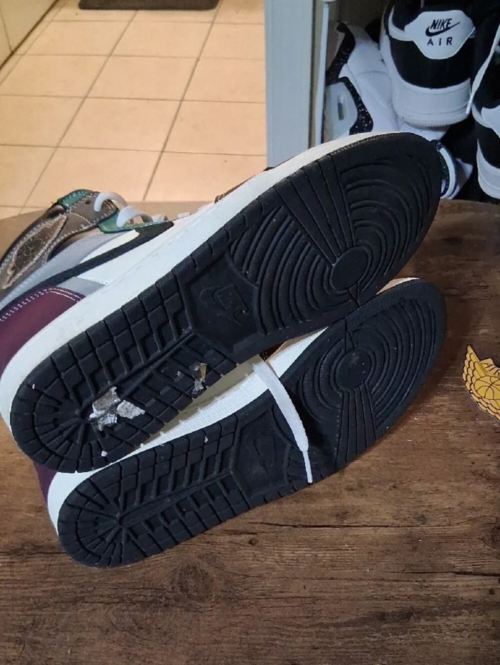 Jordan High-Top Sneakers - White / Brown / Black / Green / Purple